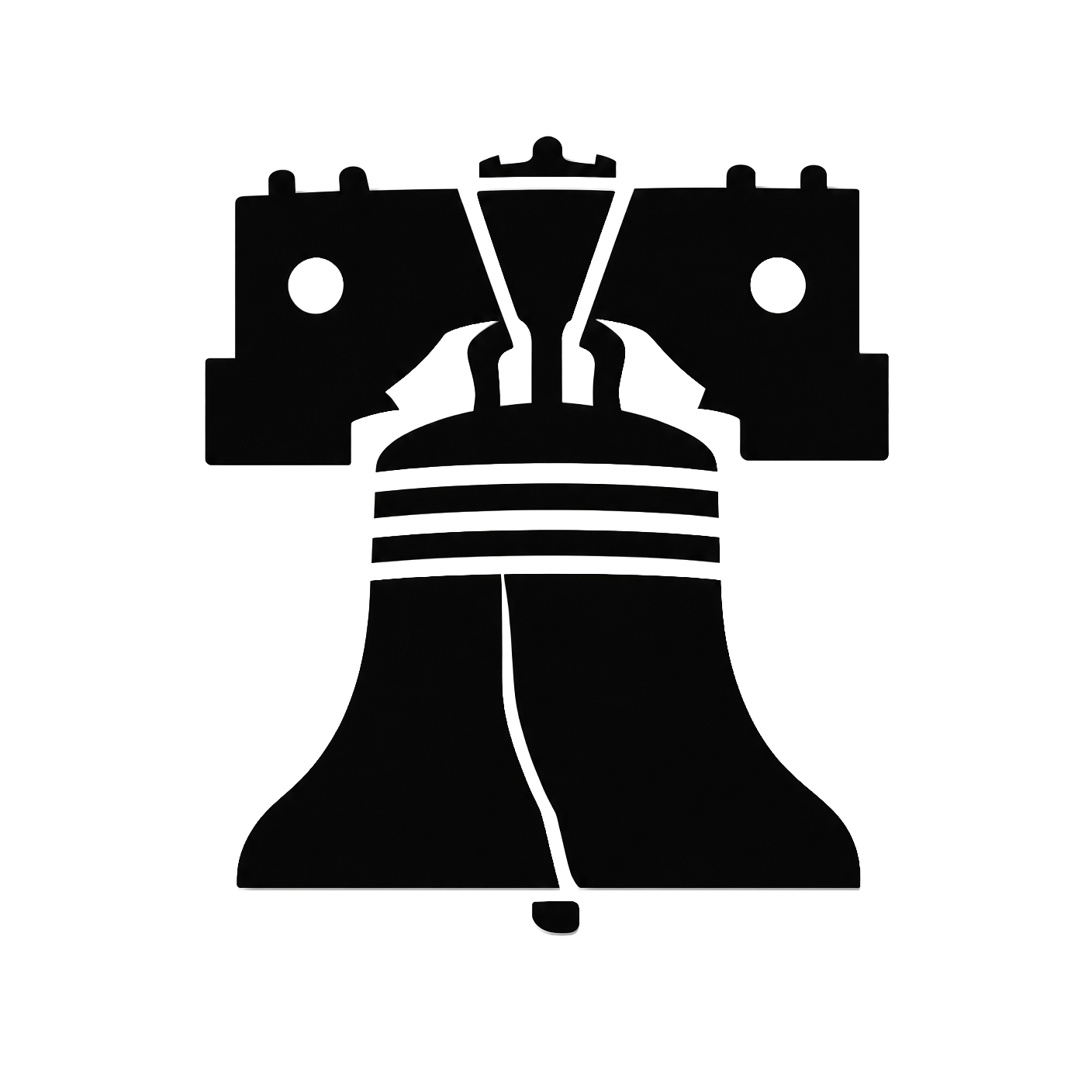 Black chess rook and king emblem